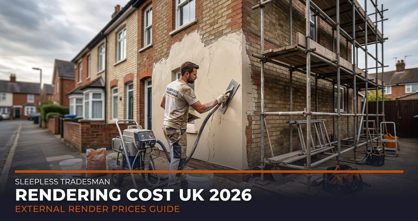 Renderer applying external render to a UK house exterior